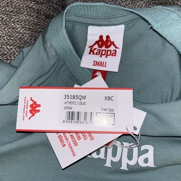 Kappa Teal Color Short Sleeve Pullover Logo T-Shirt Dress Size Small - Picture 8 of 8